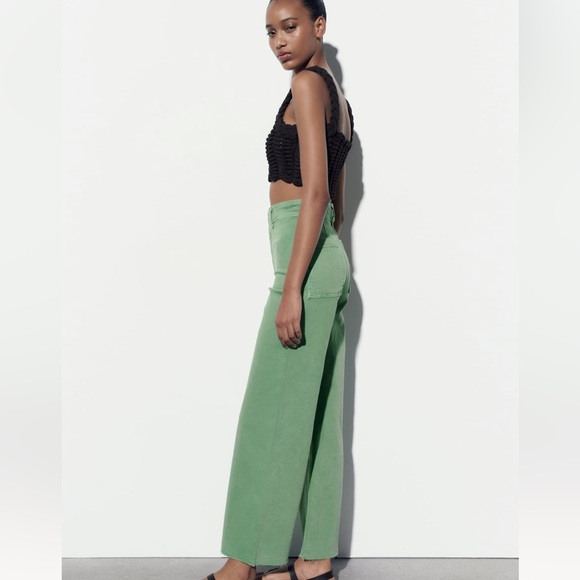 ZARA HIGH WAISTED ZW SAILOR STRAIGHT JEANS - Picture 5 of 11